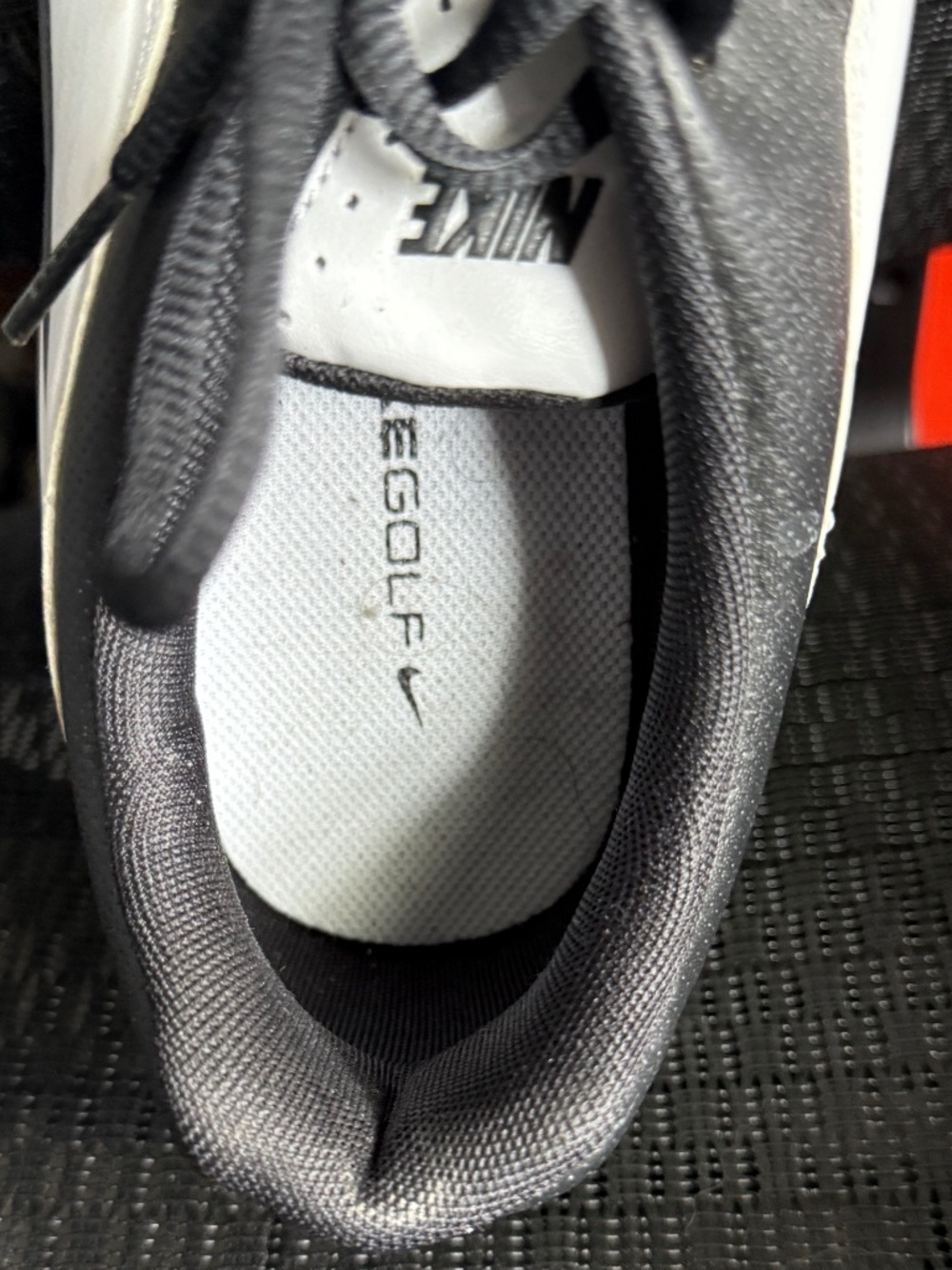 Nike Men's Golf Shoes White Black Size 9 - Picture 8 of 9